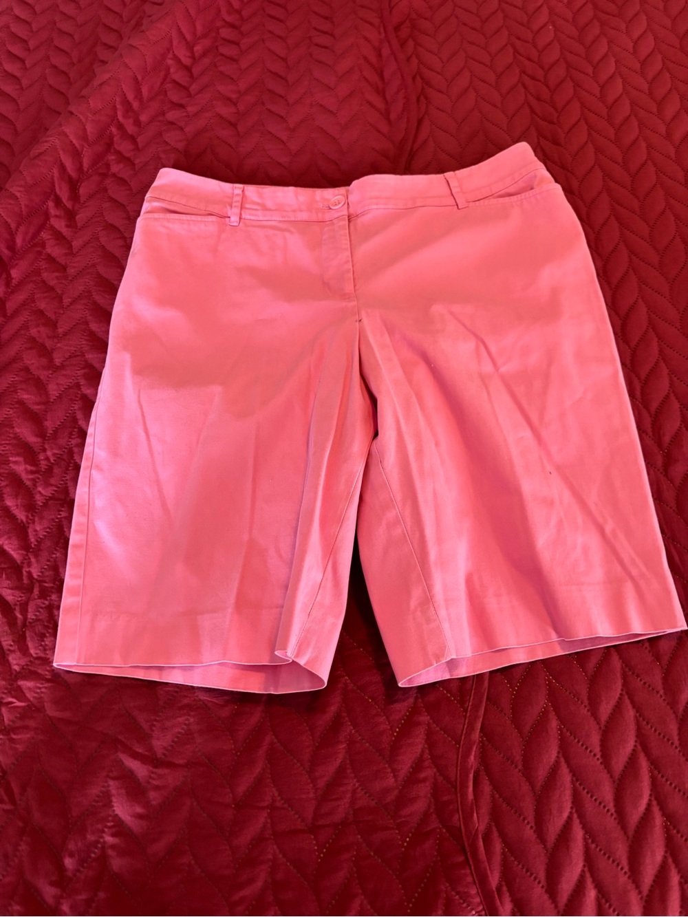 Vintage Talbots Pink Bermuda Shorts Retro Preppy Summer Long Shorts Sz 10